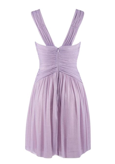 abito corto drappeggiato Nenette | 37BB-AMAR2202 SILVER